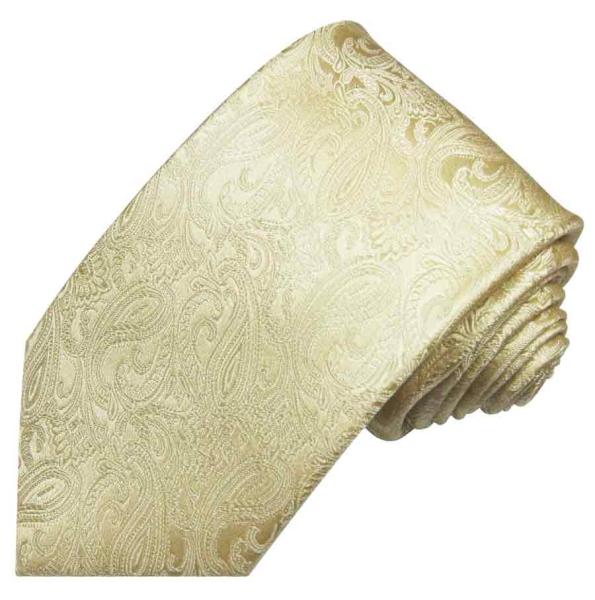 Men's tie cream paisley brocade necktie 2112