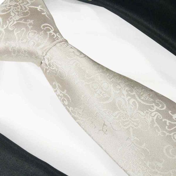 Men's tie ivory wool white necktie 2116