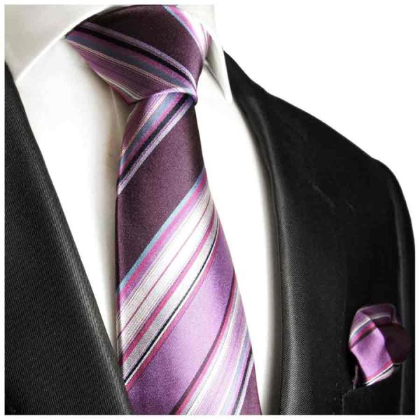 Men's tie purple violet striped necktie 251