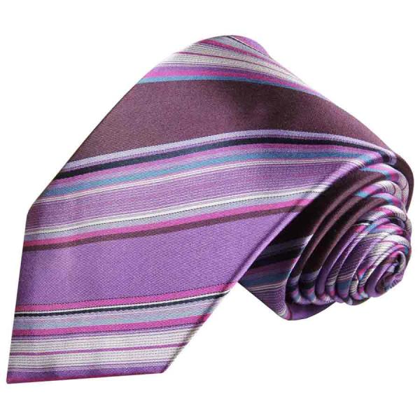 Men's tie purple violet striped necktie 251