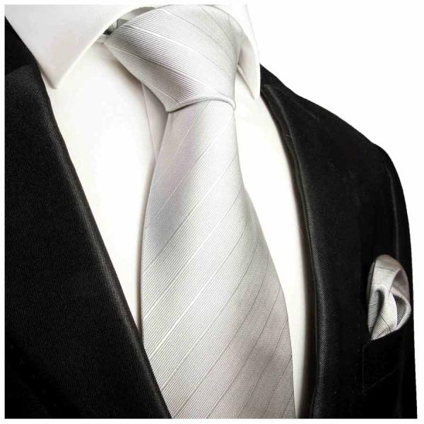 Men's tie silver striped necktie 375