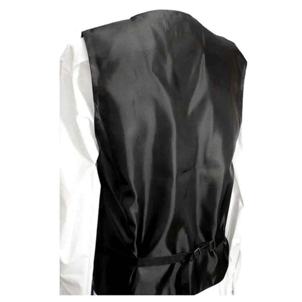 Wedding vest with plastron green paisley V14