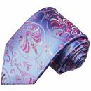 Men's tie blue pink floral modern necktie elegant 1011