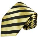 Herren Krawatte gold schwarz gestreift