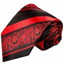 Herren Krawatte rot schwarz barock gestreift modern 383