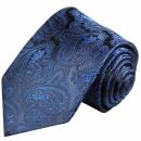 Herren Krawatte blau paisley 518